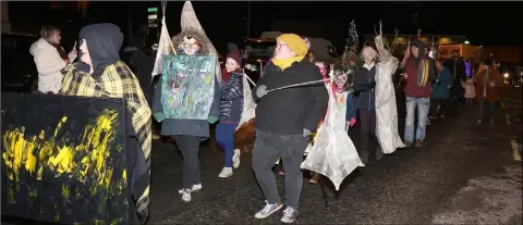  ??  ?? Imbolc Celtic Winter Parade Festival of Light in Bunclody.