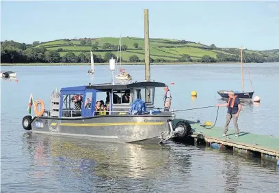  ?? Picture: Towy Boat Club ?? The Glansteffa­n ferry will not set sail for at least another 12 months.