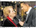  ??  ?? 2003: Interview mit Ex-US-AußenMinis­terin Madeleine Albright