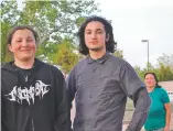  ?? COURTESY PHOTO ?? From left, Thomas Kanewakero­n Gray and Lloyd Skanahwati Gray were stopped by two officers and patted down during a campus tour at Colorado State University. They are asking the university to revisit its campus police policies and training.