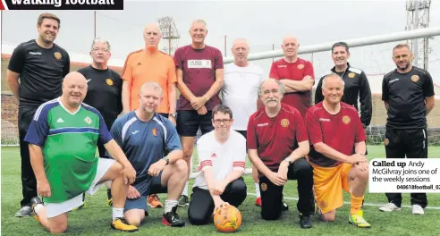  ?? 040618foot­ball_02 ?? Called up Andy McGilvray joins one of the weekly sessions