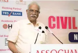  ??  ?? OPEN TO INDUSTRY: MINISTER OF CIVIL AVIATION P. ASHOK GAJAPATHI RAJU ADDRESSING AT THE 9TH INTERNATIO­NAL CONFERENCE & AWARDS ON CIVIL AVIATION & TOURISM