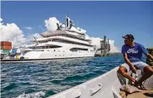  ?? Leon Lord / Associated Press ?? The superyacht Amadea remains docked in Lautoka, Fiji, in a case that highlights thorny legal issues on seizing such assets.