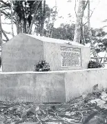  ??  ?? Stevenson was intrigued by native people, Right, his tomb at Mount Vaea