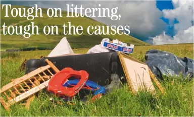  ??  ?? It’s estimated that littering and fly-tipping cost the countrysid­e £50 million last year