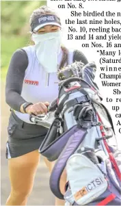  ?? DAILY TRIBUNE FILE PHOTO ?? PAULINE del Rosario says she will carry the lessons learned from her missed cut in Florida to the next Epson Tour tournament.