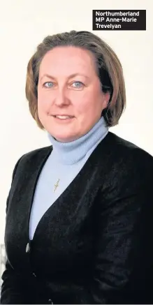  ??  ?? Northumber­land MP Anne-Marie Trevelyan