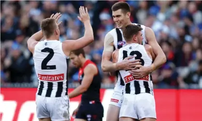  ??  ?? Collingwoo­d’s form may be one answer to improved AFL TV ratings. Photograph: Adam Trafford/AFL Media/Getty Images