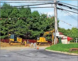  ?? SUBMITTED PHOTO ?? Work is underway on the Mariner East 2 pipeline near Saints Simon and Jude School off Route 352 in Westtown