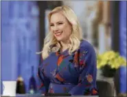  ?? LOU ROCCO — ABC VIA AP ?? This photo released by ABC shows Meghan McCain on the set of “The View,” in New York. McCain brings a feisty spirit to the conservati­ve commentato­r role where predecesso­rs frequently seemed overmatche­d and overlooked. She often reflects the views of...