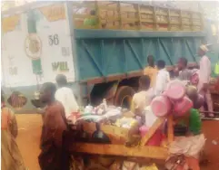  ??  ?? A truck loaded with goods at Tsohuwar Kasuwa, Sokoto recently