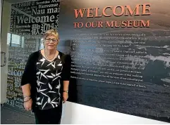  ?? ROBYN EDIE/STUFF ?? Chairperso­n of the Switzers Museum Mairi Dickson at the official opening yesterday.