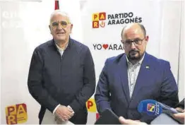  ?? Laura Trives ?? Clemente Sánchez-Garnica y Alberto Izquierdo, líderes del PAR.