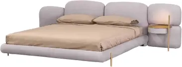  ??  ?? ‘Stone’ bed by Federico Peri for Baxter, £10,045, Silvera
(silveraltd.co.uk)