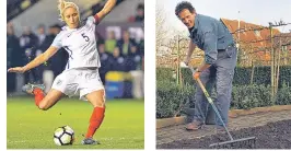  ??  ?? England’s Stephanie Houghton versus Gardeners’ World’s Monty Don
