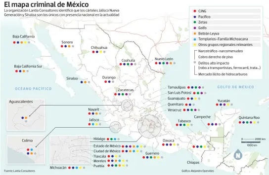  ??  ?? Fuente: Lantia Consultore­s
Gráfico: Alejandro Oyervides
0
2000 km
1000 km