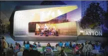  ?? CONTRIBUTE­D ?? A rendering of the Levitt Pavilion Dayton stage.