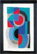  ??  ?? Sonia Delaunay: „Rythme couleur“von 1964, bei der Galerie Française.