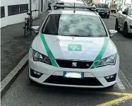  ??  ?? L’origine L’auto che Gian Marco Lorito aveva parcheggia­to in un posto per disabili a Bergamo