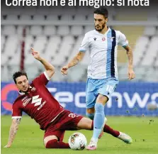  ?? ROSI ?? Simone Verdi (27 anni) prova a fermare Luis Alberto (27)