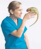  ?? NATIONAL GEOGRAPHIC/COURTESY ?? Dr. Susan Kelleher, a resident of Loxahatche­e, treats patients at the Broward Avian and Exotic Animal Hospital in Deerfield Beach.