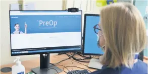  ??  ?? The Mypreop system assesses patients’ health before an operation remotely