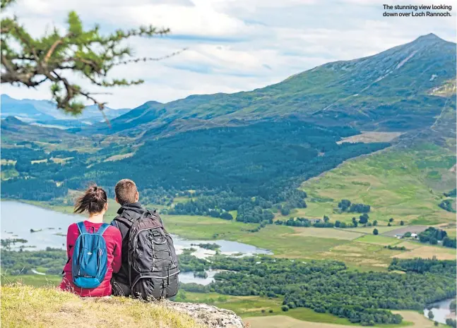  ??  ?? The stunning view looking down over Loch Rannoch.