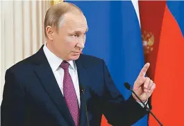 ??  ?? Putin disse esperar que os países normalizem as relações turbulenta­s