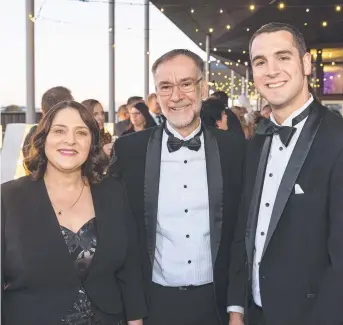  ?? Pictures: Kevin Farmer ?? NIGHT OF NIGHTS: Representi­ng Rowes are (from left) Sandie, John and Josh Rowe at the Focus HR Business Excellence Awards.