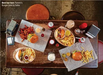  ??  ?? Best bar bun: Tommi’s Burger Joint in Soho