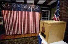  ?? JIM COLE - THE ASSOCIATED PRESS ?? In this Nov. 7, 2016 file photo, a ballot box is set for residents to vote at midnight in Dixville Notch, N.H. A request for detailed informatio­n about every voter in the U.S. from President Donald Trump’s voting commission is getting a rocky reception...