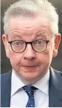  ??  ?? SLIPPERY: Michael Gove is front runner to replace Johnson