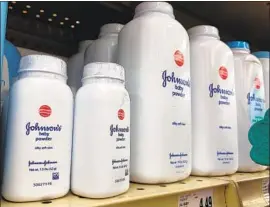  ?? Justin Sullivan Getty Images ?? J&J AND ITS Janssen unit face more than 13,000 claims that its powders caused ovarian cancer and mesothelio­ma. The company is fighting the allegation­s.