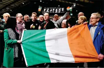  ?? AFP ?? Sinn Fein supporters celebrated the party’s success in Ireland’s weekend election.