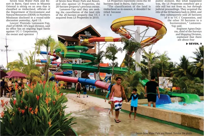  ??  ?? Seven Seas Water Park and Resort Sunstar file photo