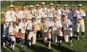  ?? JOHN PADDEN — THE NEWS-HERALD ?? Notre Dame-Cathedral Latin celebrates its Division II district final win over Lake Catholic on May 16 at Jefferson.