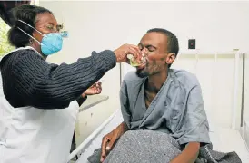  ?? /Chris Frey ?? High burden: SA is one of six countries in the Group of 20 with the highest TB burdens in the world. The Global Fund has financed the treatment of more than 5-million people with TB.