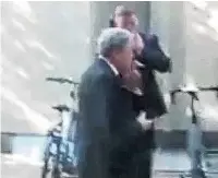  ?? IMAGE: NICK MEEK ?? A screenshot of a video recorded yesterday appears to show New Zealand First leader Winston Peters smoking despite being on a University of Otago smokefree campus in Dunedin.