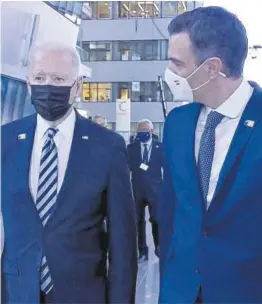  ?? ACN ?? Joe Biden y Pedro Sánchez, en Bruselas.