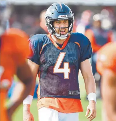  ?? Joe Amon, The Denver Post ?? Broncos quarterbac­k Case Keenum describes his job as a “24-hour, seven-day-a-week deal.” And that includes not letting critics get under his skin. “That’s a huge part of playing quarterbac­k,” he says.