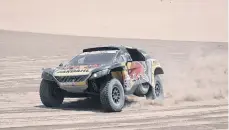  ?? /EFE ?? El piloto de Peugeot, Sebastien Loeb, es visto durante su recorrido en la sexta etapa del Rally Dakar 2019 ayer.