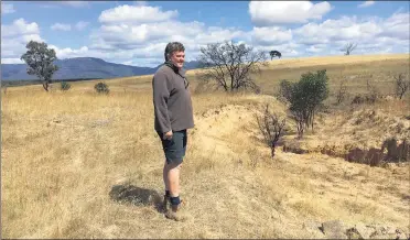  ??  ?? THANKFUL: Moyston farmer Michael Overington has been able to complete several project on his land with support from Wimmera Catchment Management Authority.