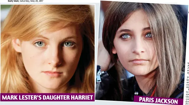  ??  ?? Are they related? Harriet and Paris have strikingly similar features