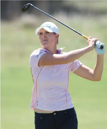  ?? Picture: GLENN FERGUSON ?? RIGHT AT HOME: OME: Marianne Skarpnord at last year’s Vic Open.