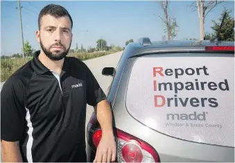  ?? DAX MELMER ?? Chaouki Hamka of the local MADD chapter wants you to call Crime Stoppers about “habitual impaired drivers” but a defence lawyer specializi­ng in drunk driving cases says the idea of a snitch line is inappropri­ate.