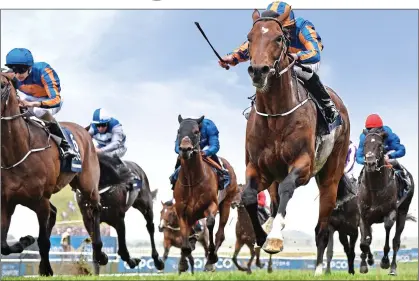  ??  ?? MISSING OUT: Crowley finished sixth on Eminent in the 2,000 Guineas as Churchill (right) landed the prize at Newmarket