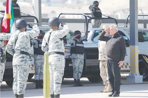  ??  ?? • El 20 de febrero el Presidente de la República inauguró un cuartel de la Guardia Nacional en la zona Este.