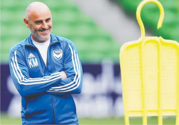  ?? Picture: GETTY IMAGES ?? ROOM TO IMPROVE: Coach Kevin Muscat is homing in on improvemen­ts after Melbourne Victory’s first defeat in five games.