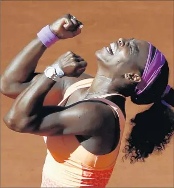  ?? Patrick Kovarik
AFP/ Getty I mages ?? SERENA WILLIAMS won the 2015 French Open for her 20th Grand Slam tennis title. Williams also won the 2015 Australian Open and is halfway through a calendar Grand Slam going into Wimbledon.