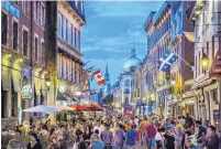  ?? PHOTO: TOURISM MONTREAL ?? Buzzing . . . A busy night on Rue SaintPaul in Montreal’s Old Town.